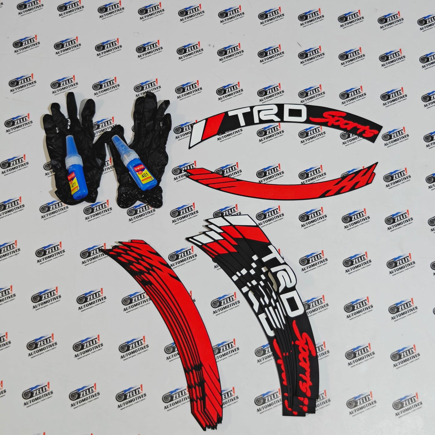 Car Tyre Stickers Sporty Designs for 4-Tyre