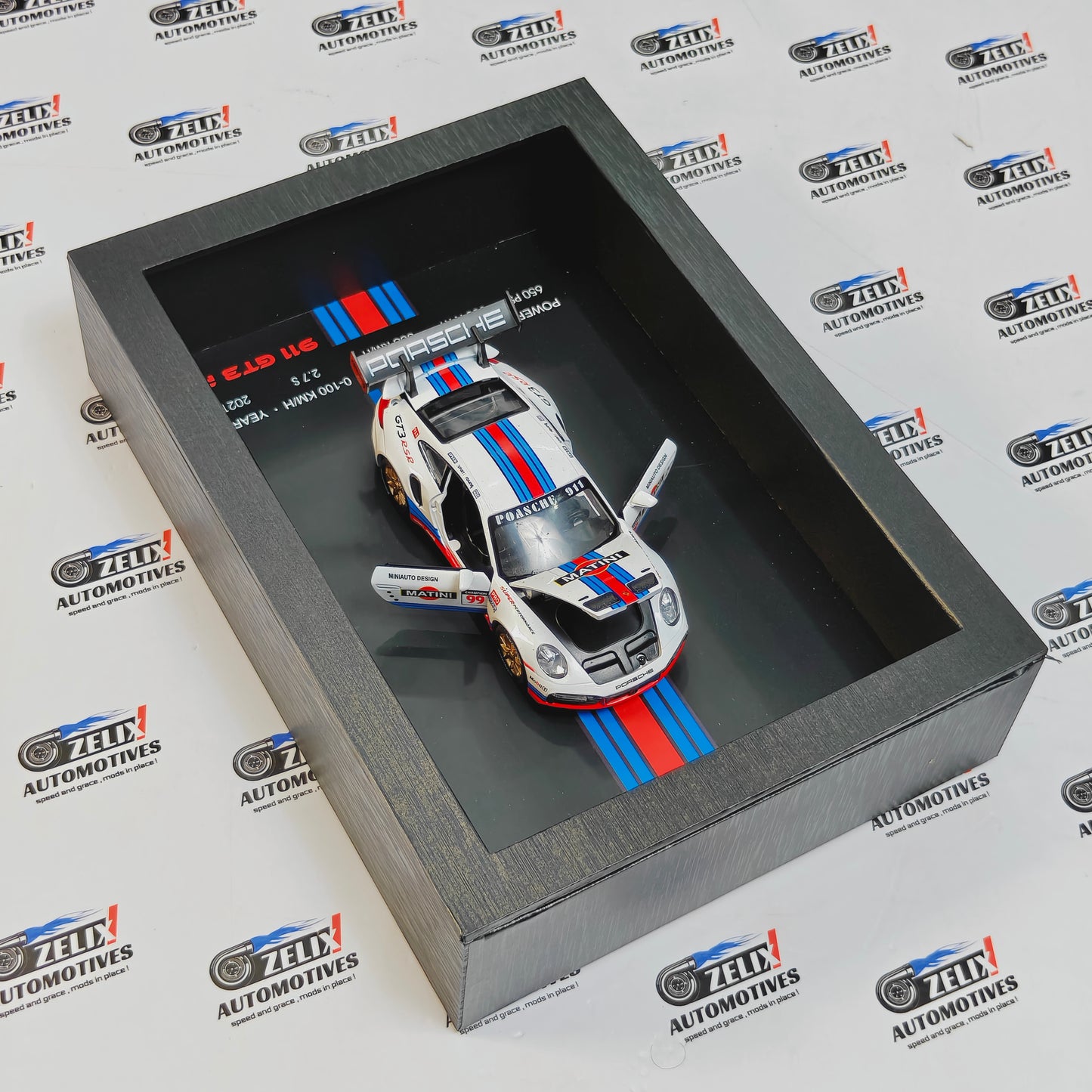 3D Car Wall Frame with Functional Doors, Bonnet & Rear Trunk