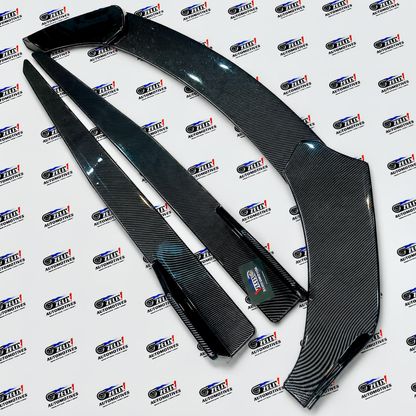 Universal Body Kit Set Of-5 | Carbon Fiber Front Splitters and Side Skirts