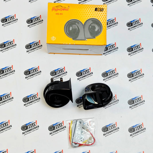Hydrosonic Trumpet Horn Set Model HS-05 | Aftermarket Dual Tone (12V)