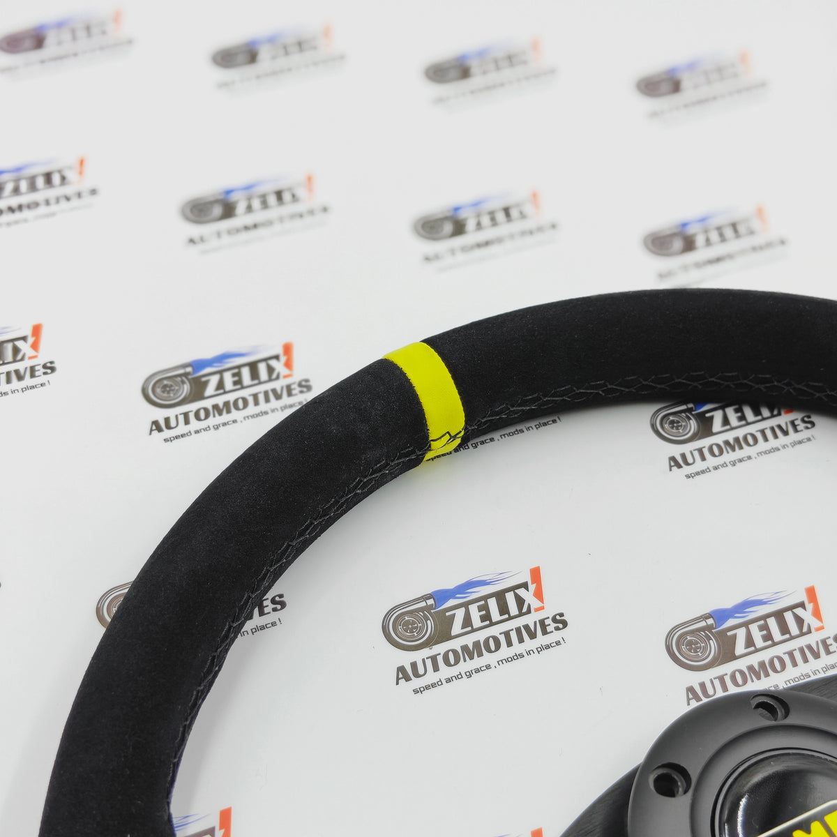 OMP x Ralliart Alcantara Finish Steering Wheel