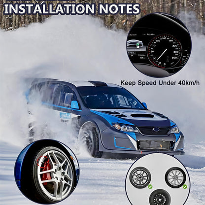 Tire Chains Set of-8 Anti-Skid Snow and Mud Grip | Heavy-Duty Universal Fit
