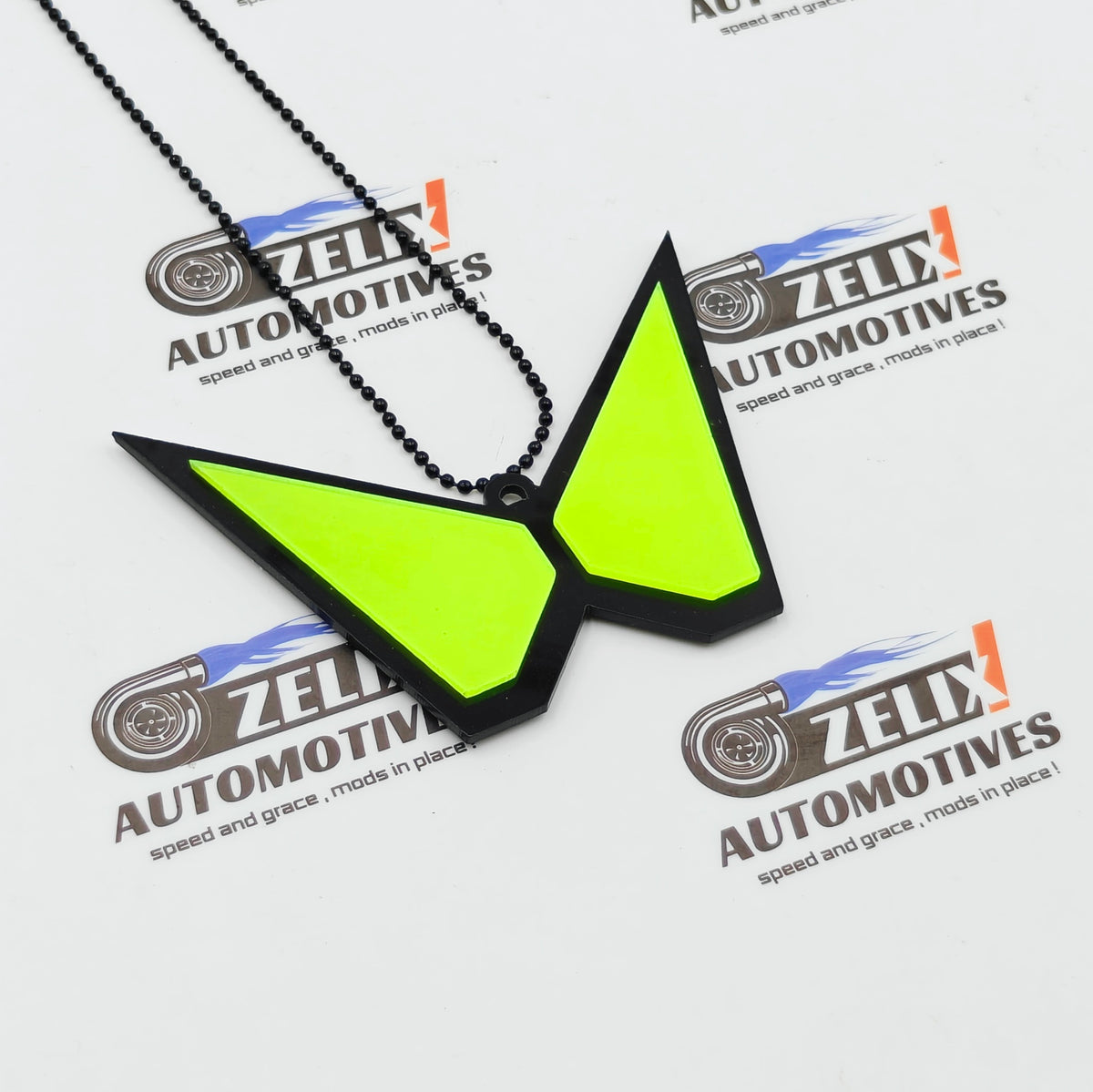 Neon Fluorescent Mirror Hanging For Mahindra, Hyundai, Suzuki, MG & Kia