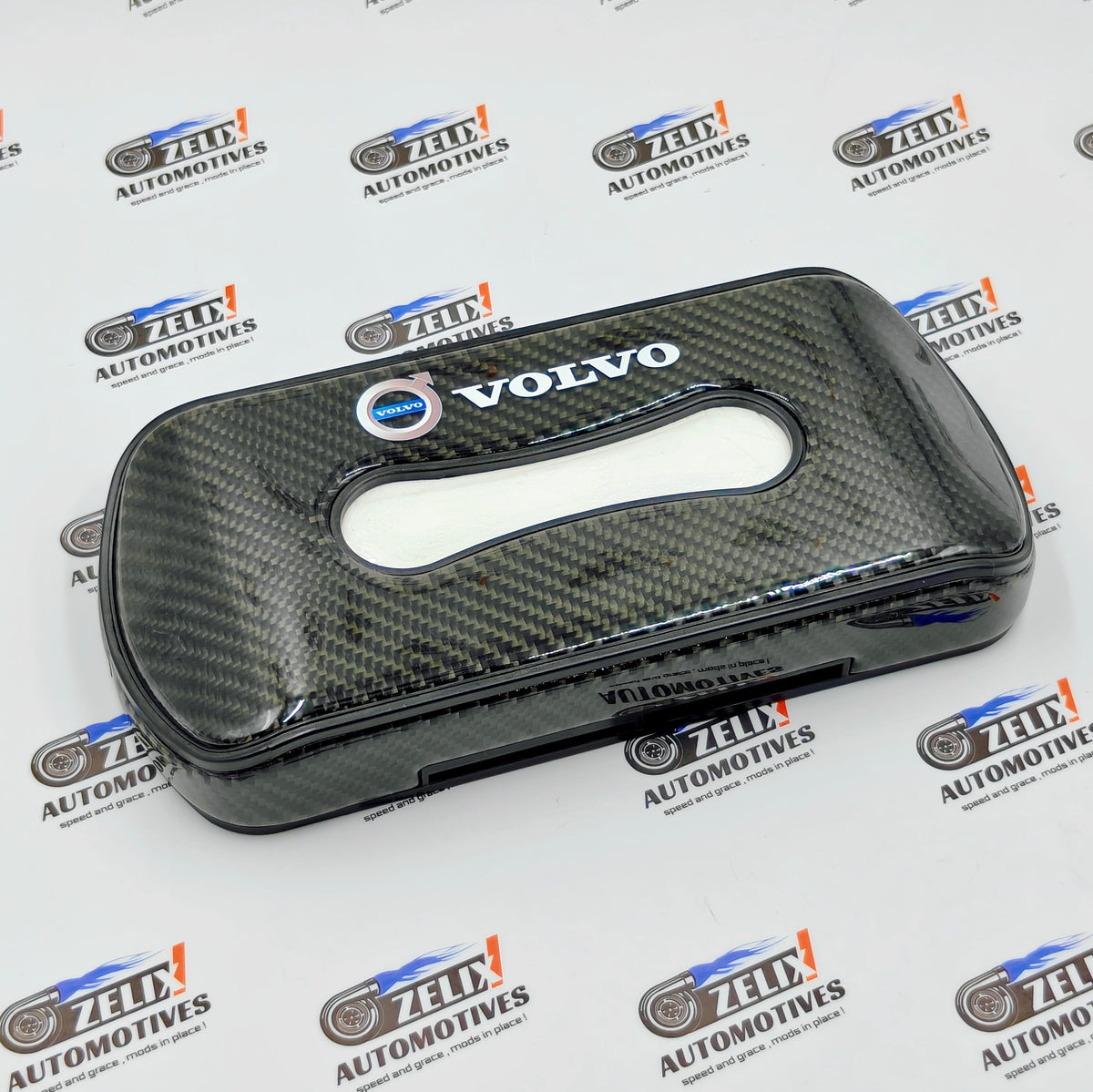 Original Carbon Finish Car Tissue Box for BMW, Audi & Volvo