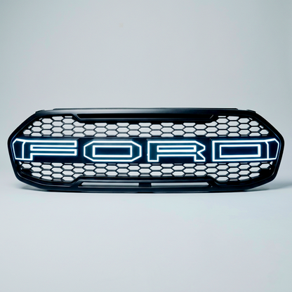 Ford Endeavour Honeycomb Design Front Grille Integrated LED Lights | Aftermarket Upgrade