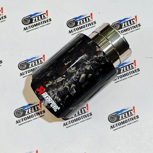 Akrapovic Exhaust Tip | Black Forged Carbon Single Tip
