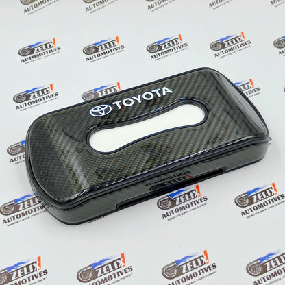 Original Carbon Finish Car Tissue Box for Toyota, Lexus & Land Rover