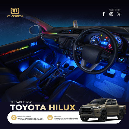 Toyota Hilux Ambient Light Kit 18-in-1 App & Voice Control | Cardi