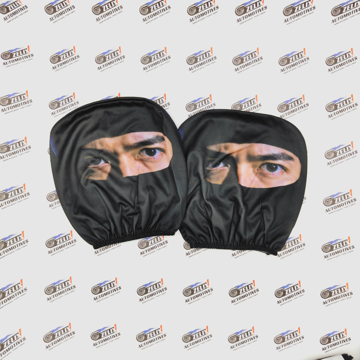 Scare Mask Car Headrest Covers