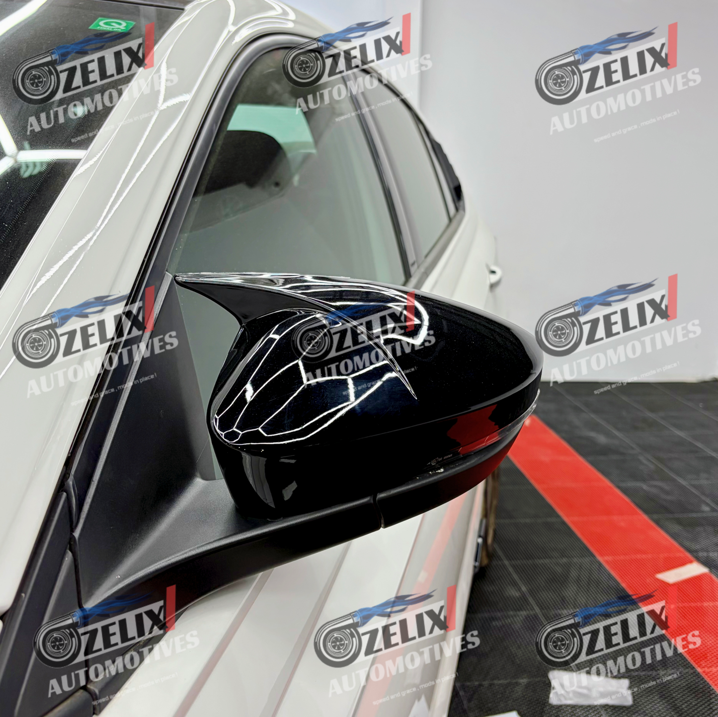 VW Virtus & Skoda Slavia Batman-Style Mirror Covers | Also Compatible with Taigun & Kushaq