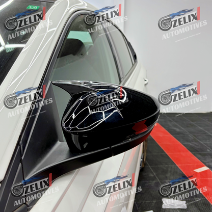 VW Virtus & Skoda Slavia Batman-Style Mirror Covers | Also Compatible with Taigun & Kushaq
