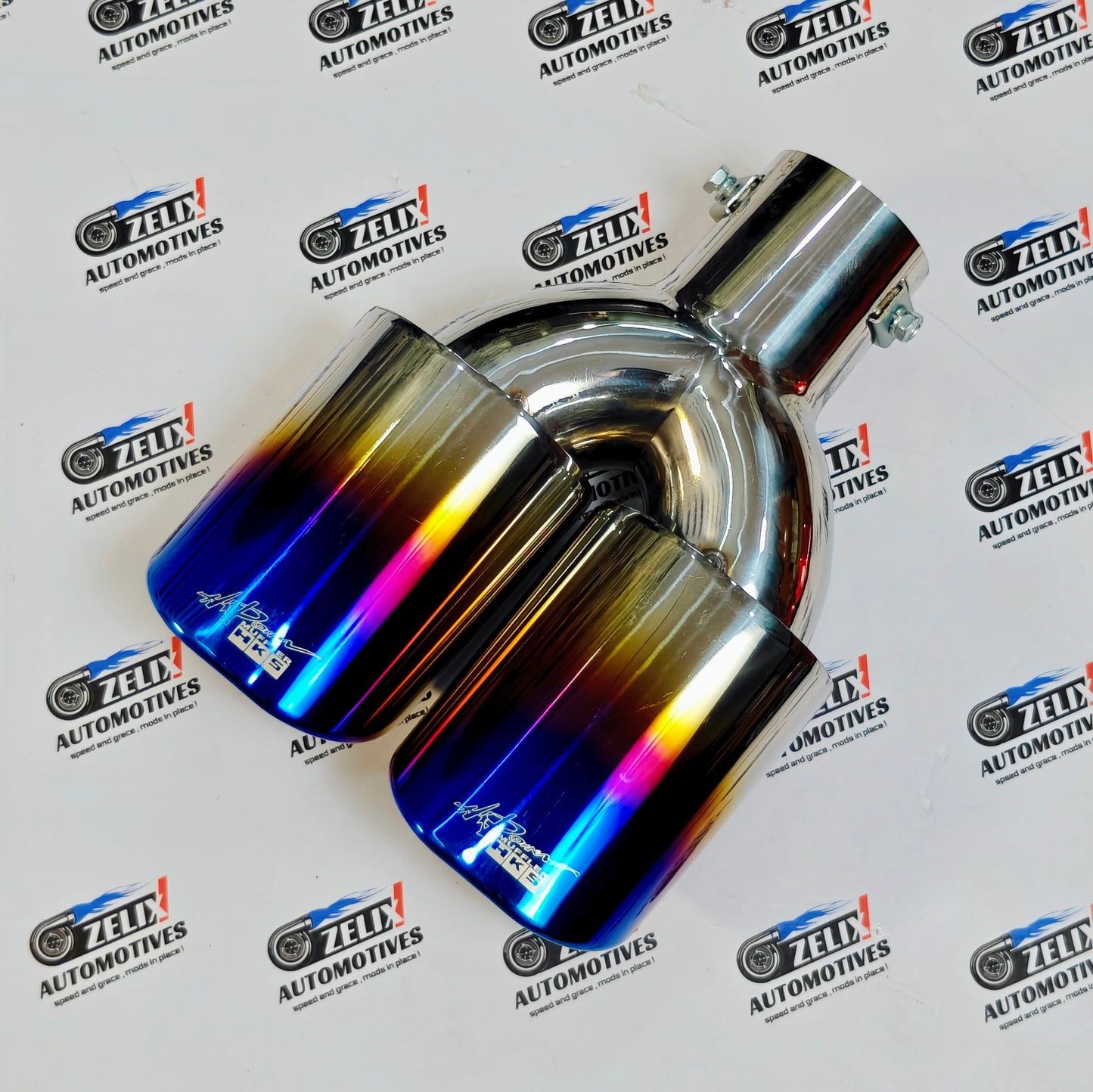 HKS-Style Dual Exhaust Tips | Square Shape