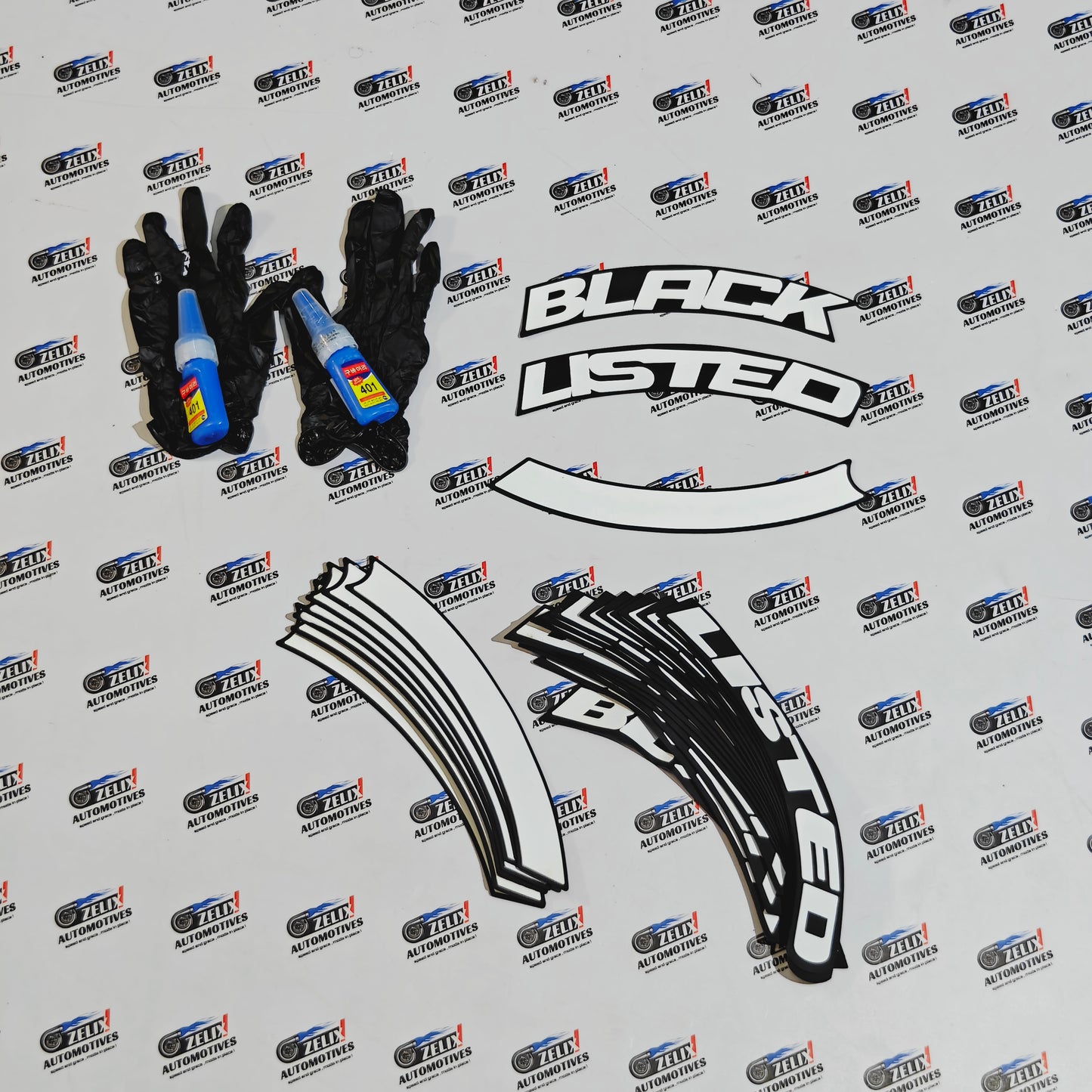 Car Tyre Stickers Sporty Designs for 4-Tyre