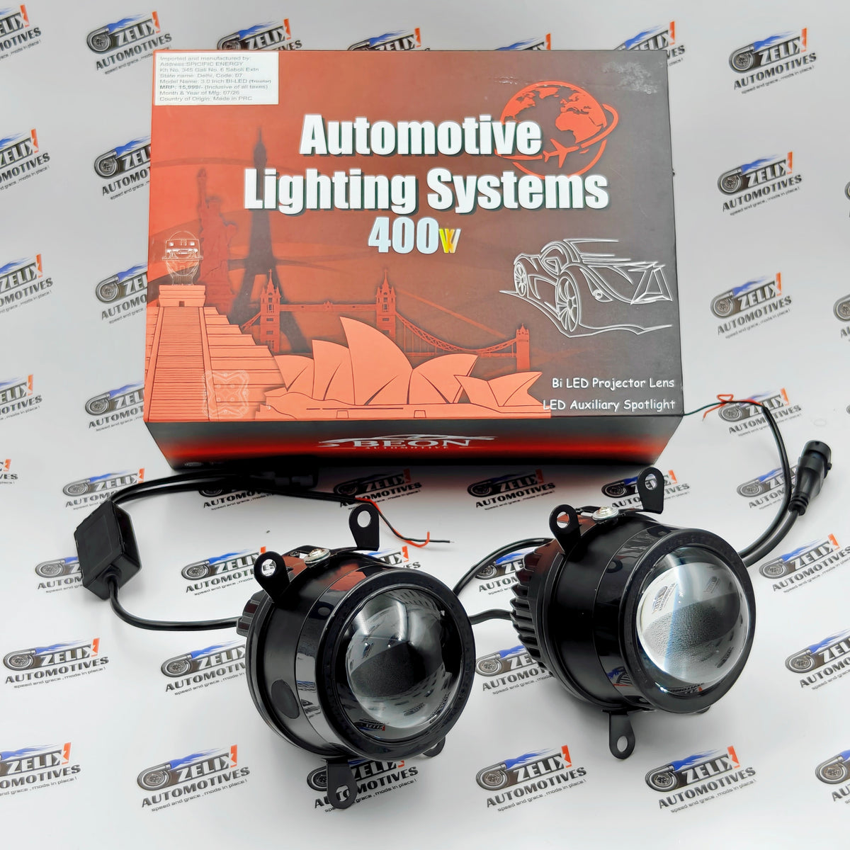 BEON Bi-LED Tri-Color Projector Fog Lights (400W)
