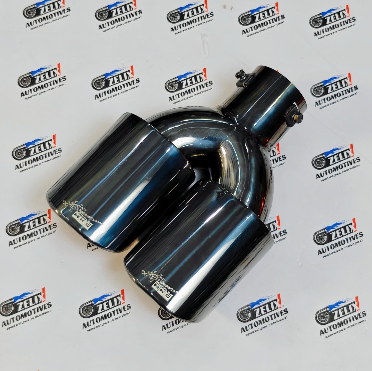 HKS-Style Dual Exhaust Tips | Square Shape