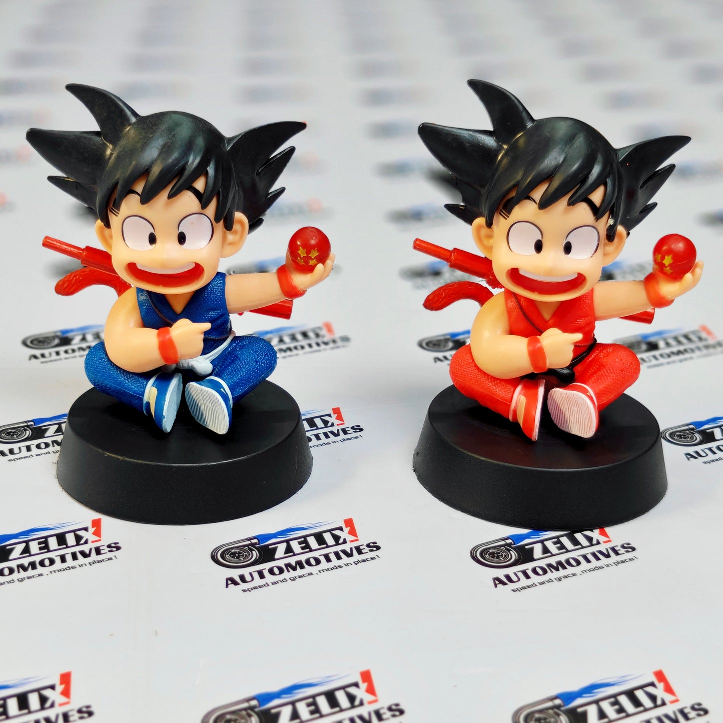 Young Goku-Inspired Car Dashboard Action Figure