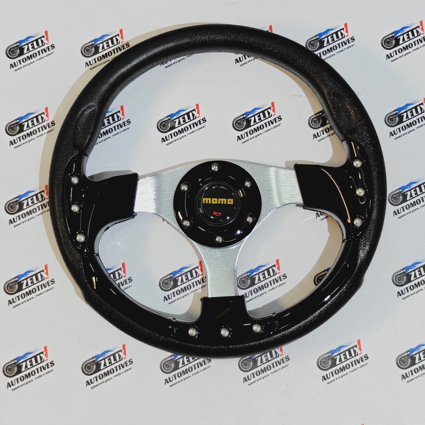 MOMO Round Steering Wheel (12 Inch) – Universal Racing Style