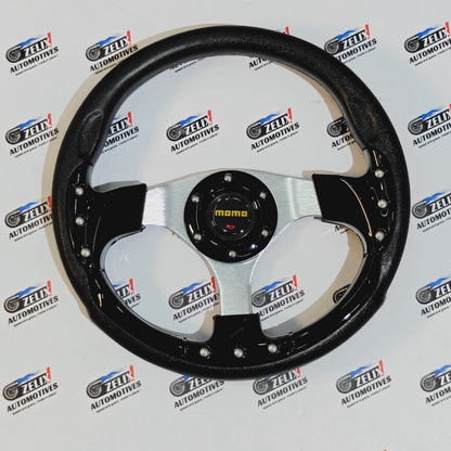 MOMO Round Steering Wheel (12 Inch) – Universal Racing Style