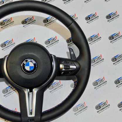 BMW 5-Series F10 Leather Finish Steering Wheel | Paddle Shifters & Control Modes