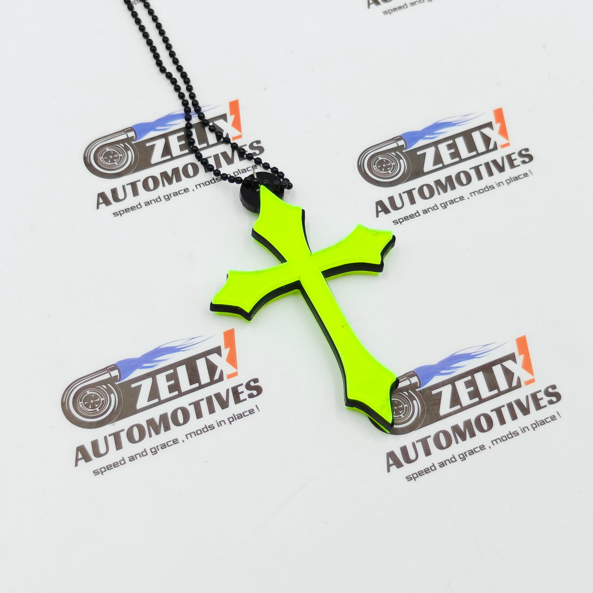 Neon Fluorescent Mirror Hanging | Car Enthusiast Collection