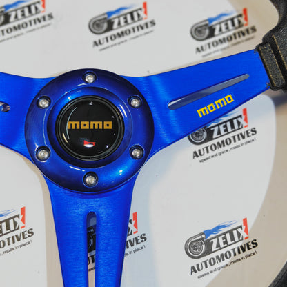 MOMO Flat 3-Spoke Steering Wheel | Racing Inspired
