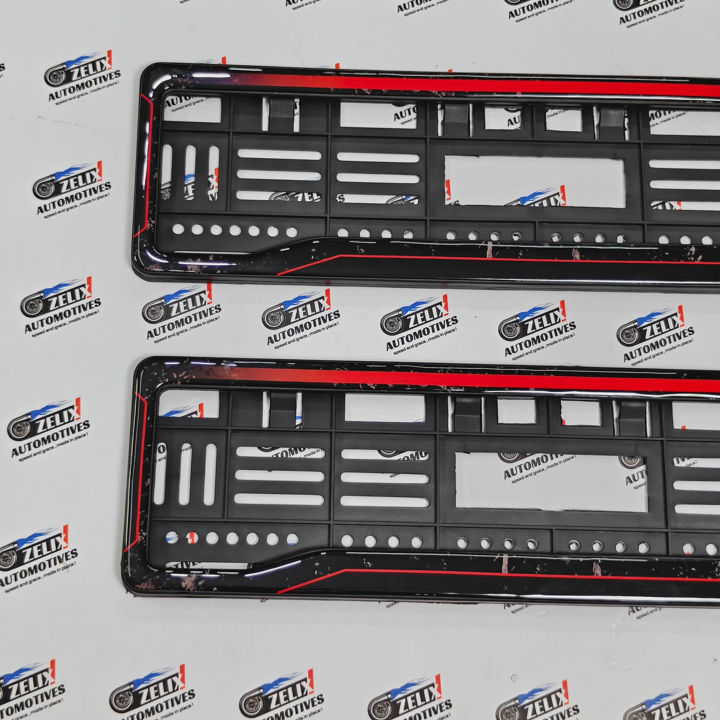 Number Plate Frames 3D Texture Finish (Pair) | Universal Fit