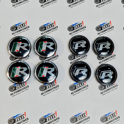 VW R-Line Wheel Center Caps Outer Diameter 59 & 56 mm