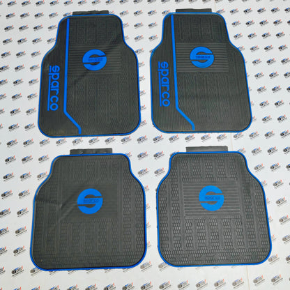 Sparco Car Mats Set of 4 | Blue with Two Design Options