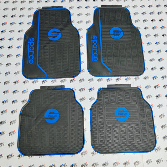 Sparco Car Mats Set of 4 | Blue with Two Design Options
