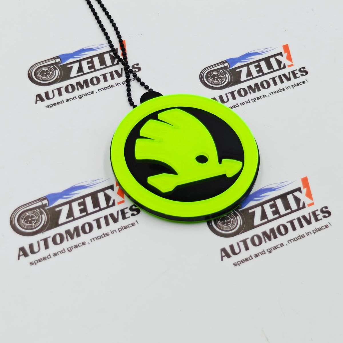 Neon Fluorescent Mirror Hanging For VW,Skoda,Honda & Toyota