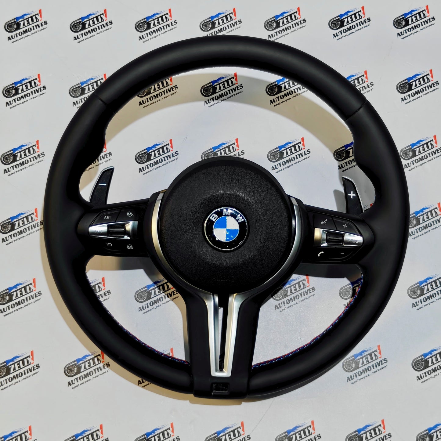 BMW 5-Series F10 Leather Finish Steering Wheel | Paddle Shifters & Control Modes