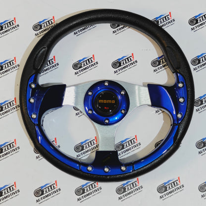 MOMO Round Steering Wheel (12 Inch) – Universal Racing Style