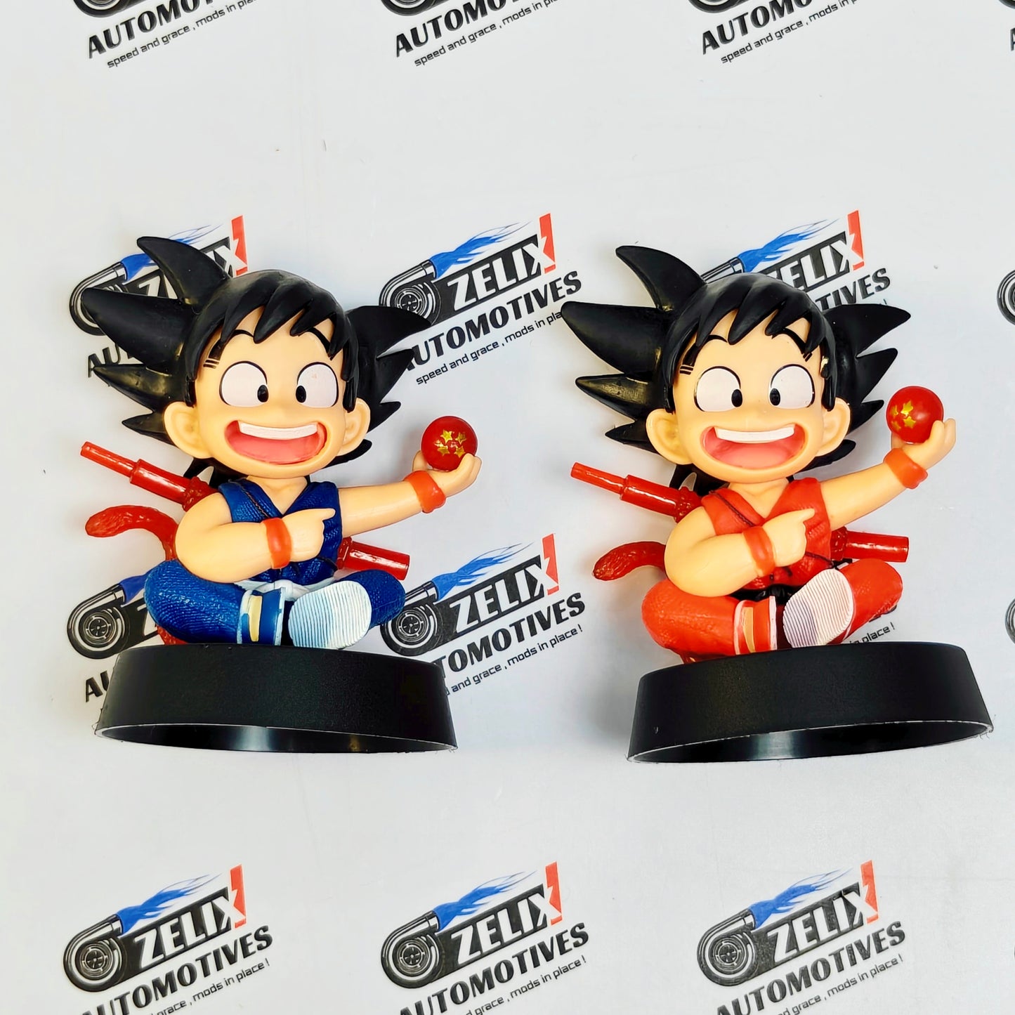 Young Goku-Inspired Car Dashboard Action Figure