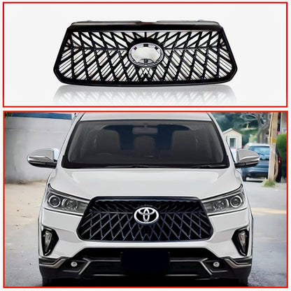 Toyota Innova Crysta Type 1 & Type 2 Lexus Style Front Grille | Aftermarket Glossy Black Finish