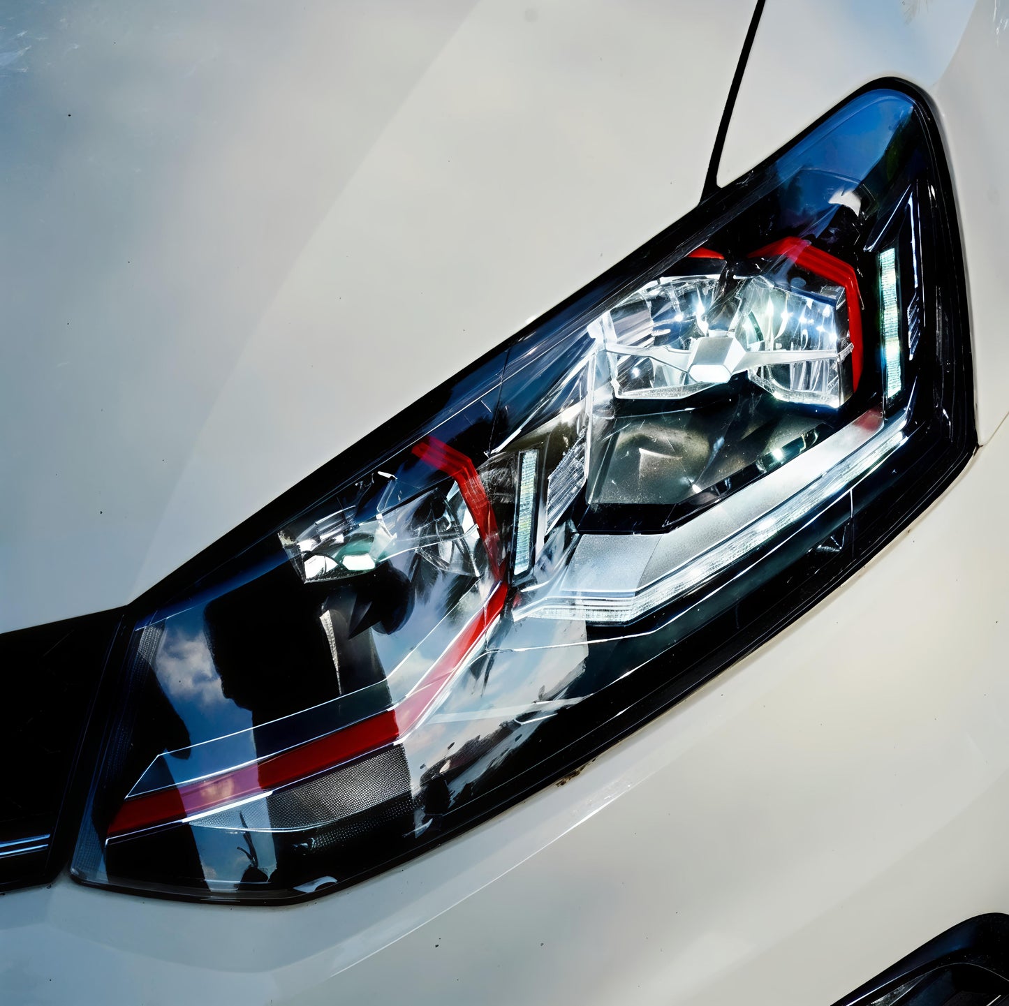 VW Polo, Vento, Ameo GTI-Style Headlights | Red Accent Design