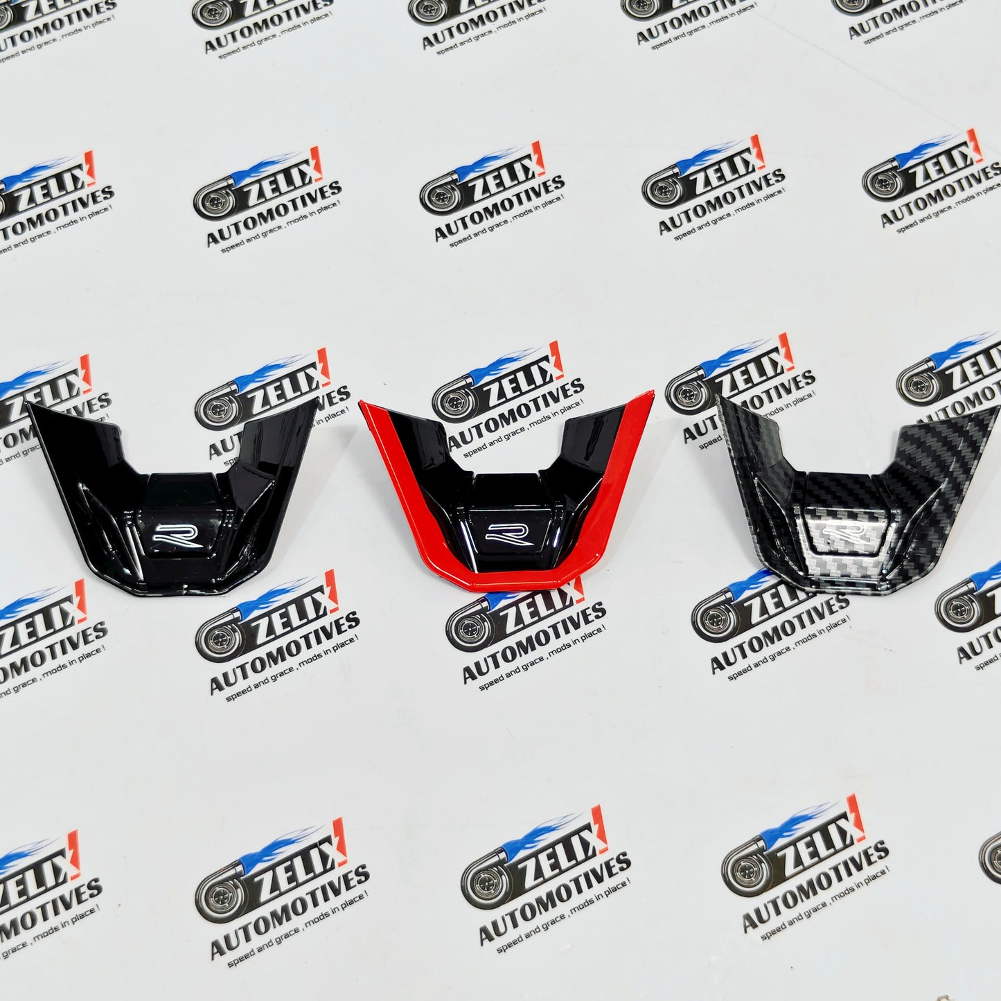 R-Logo Steering Trim Badge for VW Virtus, Golf, Tiguan & Passat