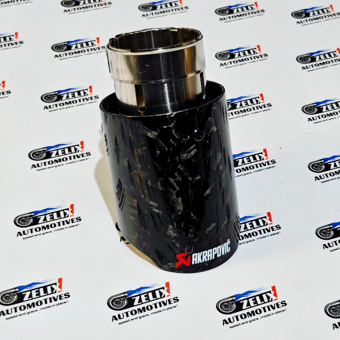 Akrapovic Exhaust Tip | Black Forged Carbon Single Tip