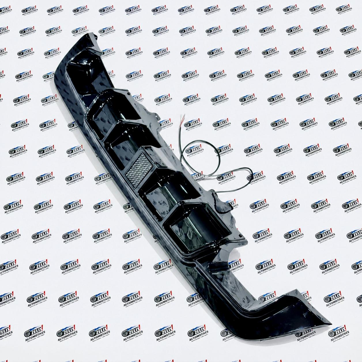Rear Bumper Diffuser Compatible with BMW E60 5-Series | With 1-Style LED Light
