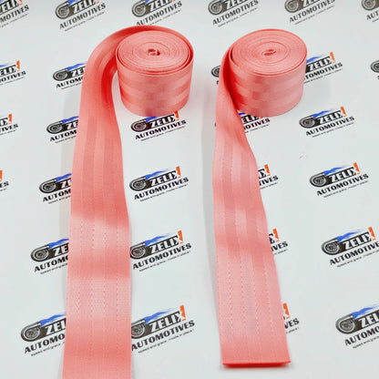 Universal Plain Seat Belts (Pair) | Enhances interior styling