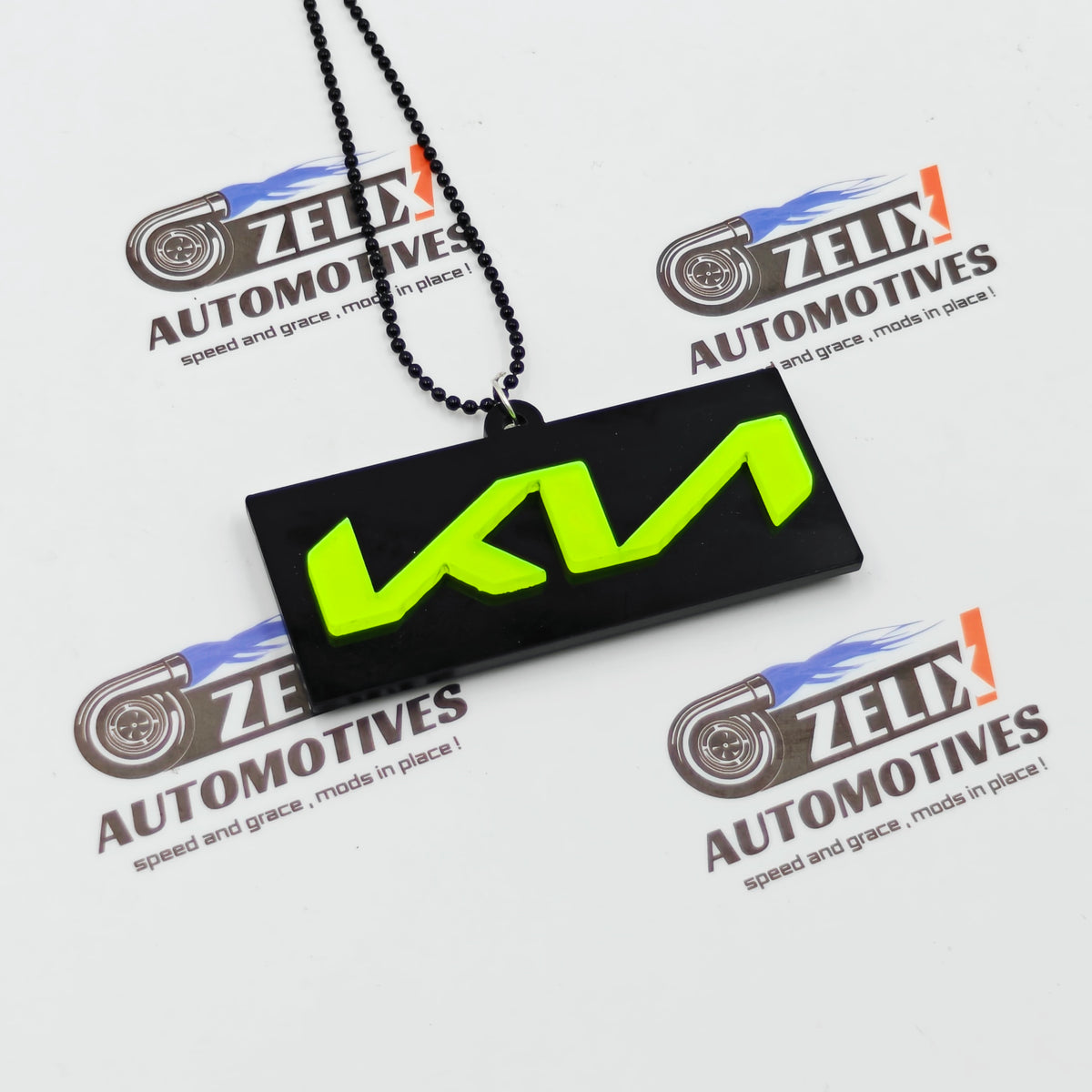 Neon Fluorescent Mirror Hanging For Mahindra, Hyundai, Suzuki, MG & Kia
