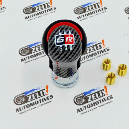 GR-Sports Leather Finish Gear Knob | Compatible For Toyota Cars