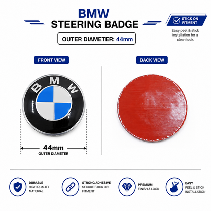 BMW Steering Wheel Badges | Premium Finish