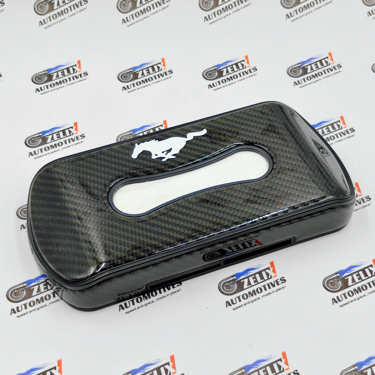 Original Carbon Finish Car Tissue Box for Porsche, Lamborghini & Mustang