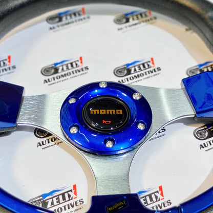 MOMO Round Steering Wheel (12 Inch) – Universal Racing Style