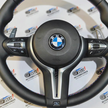 BMW 5-Series F10 Leather Finish Steering Wheel | Paddle Shifters & Control Modes
