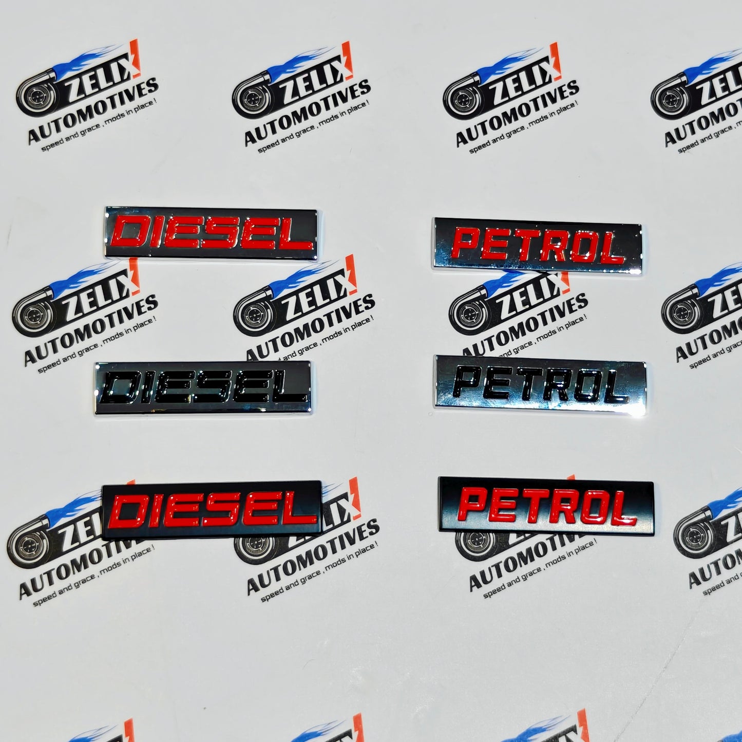 Petrol & Diesel Exterior Badges | Premium Finish