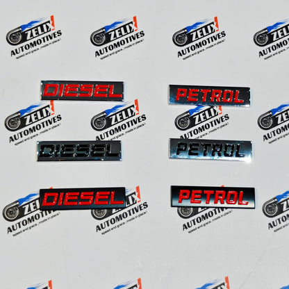 Petrol & Diesel Exterior Badges | Premium Finish