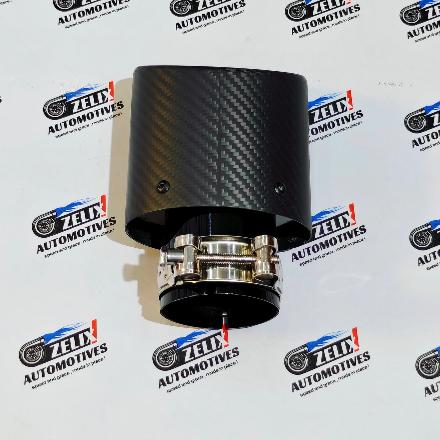 Single Tip Matte Carbon Black Body | Universal Aftermarket Exhaust Tip