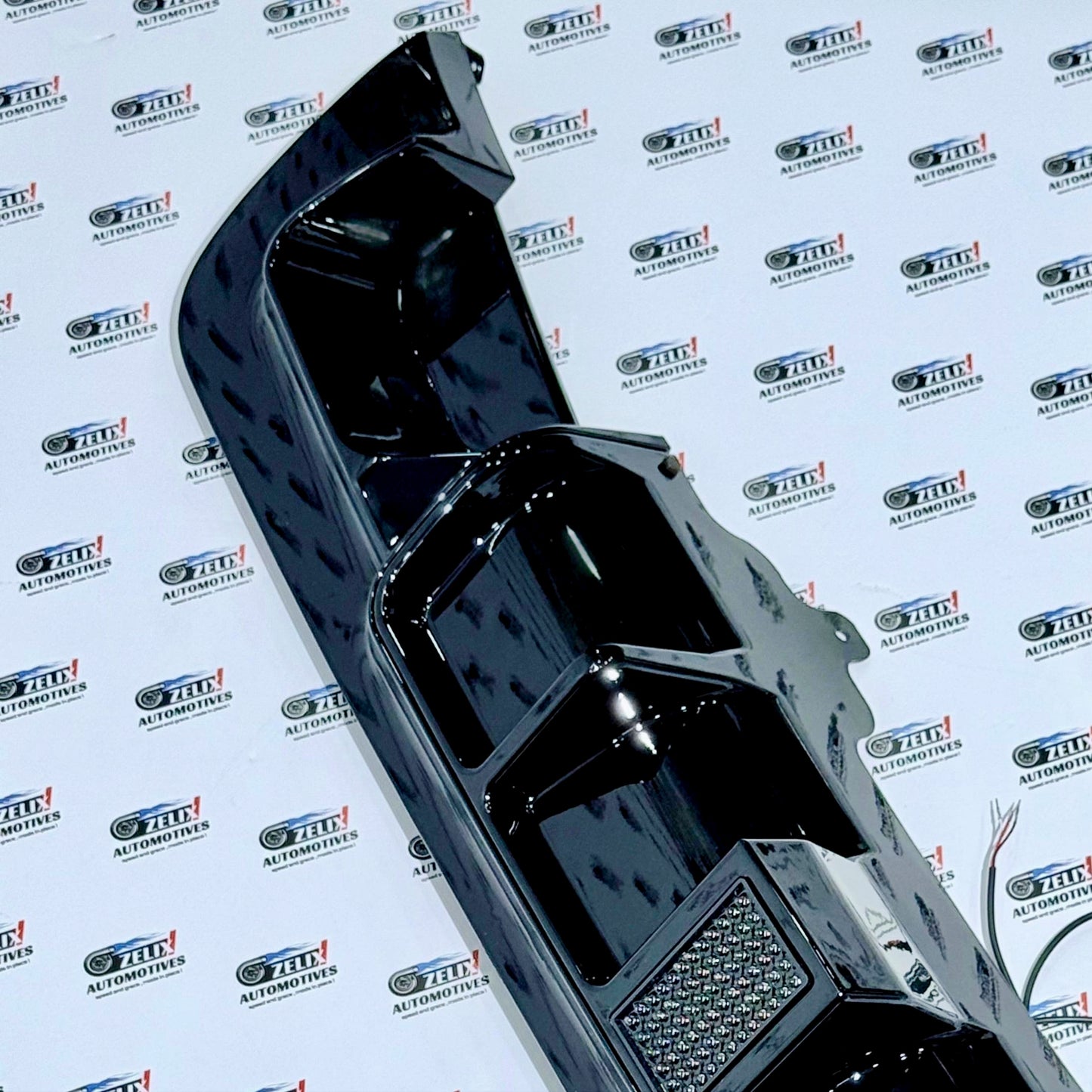 Rear Bumper Diffuser Compatible with BMW E60 5-Series | With 1-Style LED Light