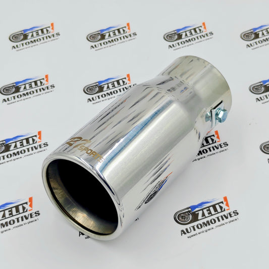 R7-Sports Single Exhaust Tip | Premium Stainless Steel Silver Finish